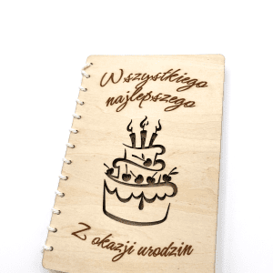 Karta urodzinowa z perforacją - 18cm