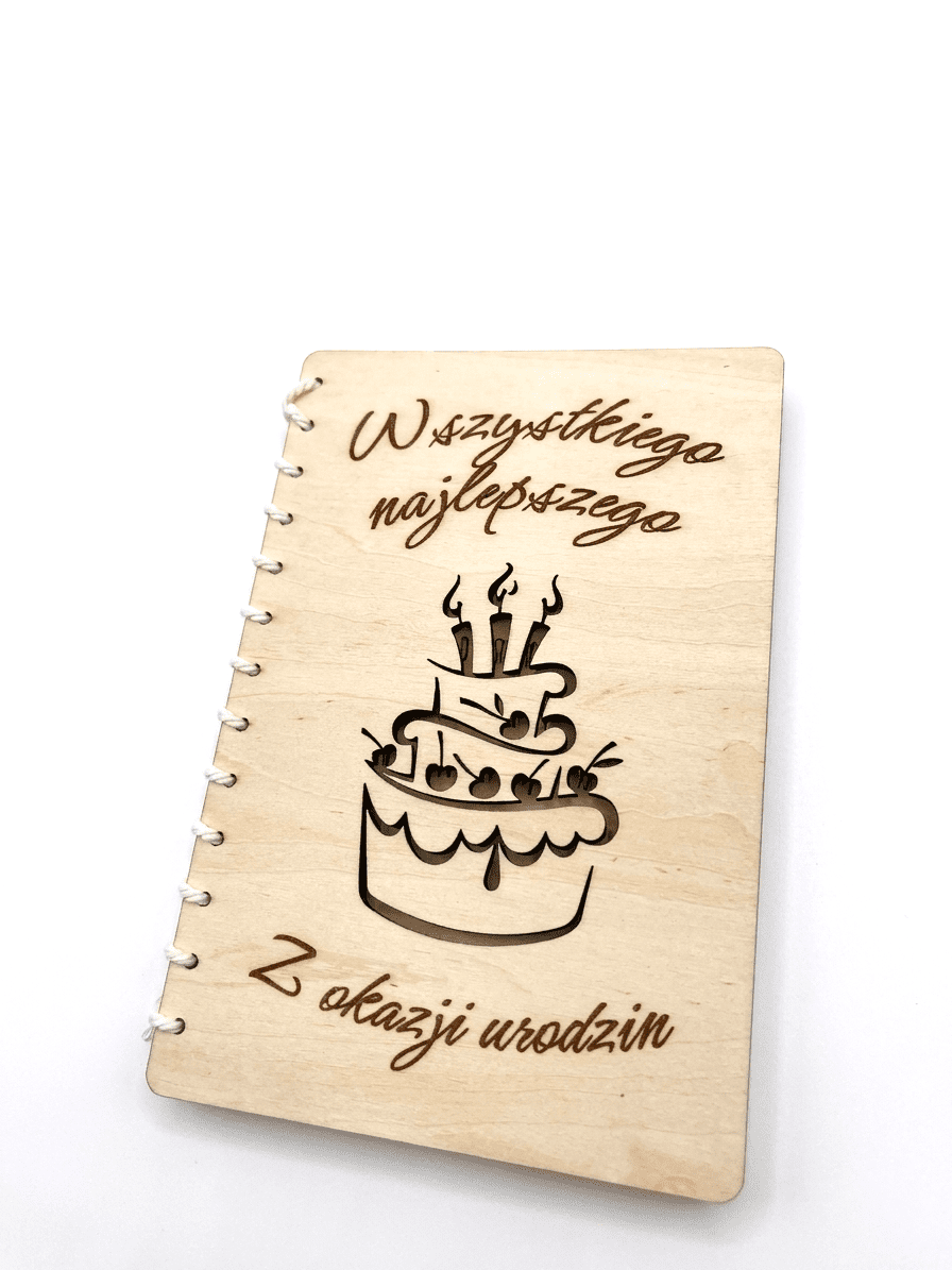 Karta urodzinowa z perforacją - 18cm