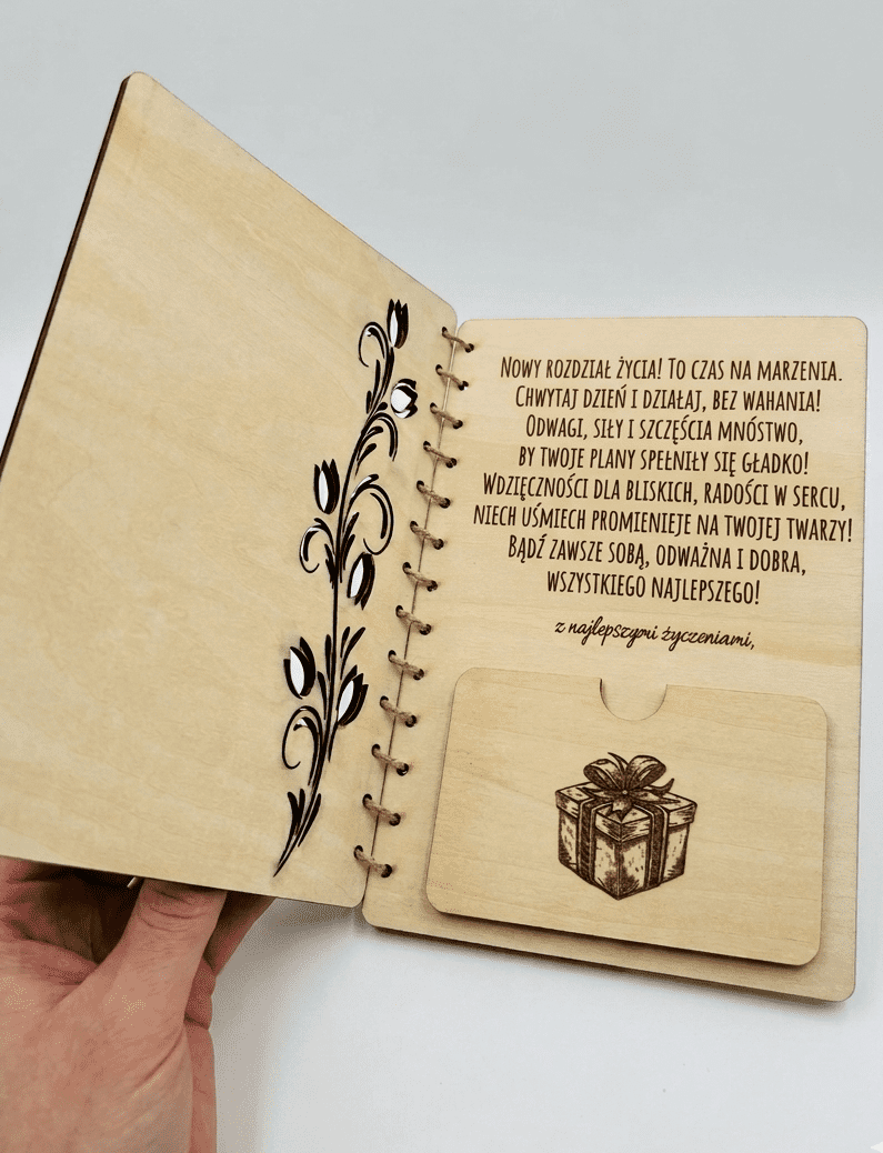 Karta urodzinowa z perforacją - 18cm - obrazek 2